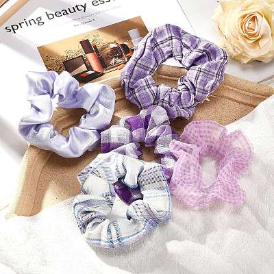 1 Set Cloth Elastic Hair Accessories OHAR-DJ0001-16B-1