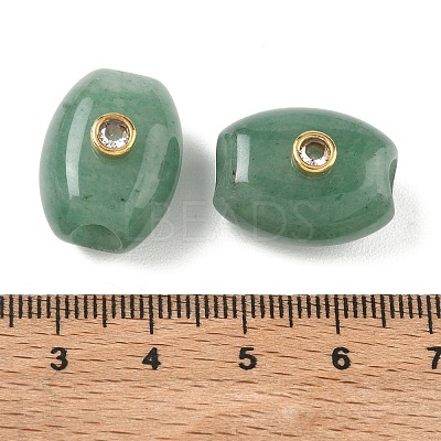 Natural Green Aventurine European Beads GG-CBA105B-02G-G-1