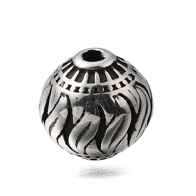 Engraved 304 Stainless Steel Beads STAS-H263-17AS-03-1