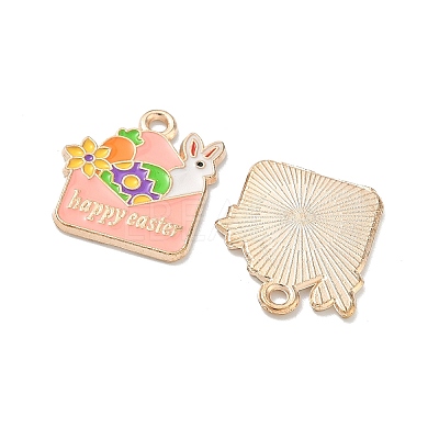 Easter Alloy Enamel Pendants X-ENAM-I055-01KCG-04-1