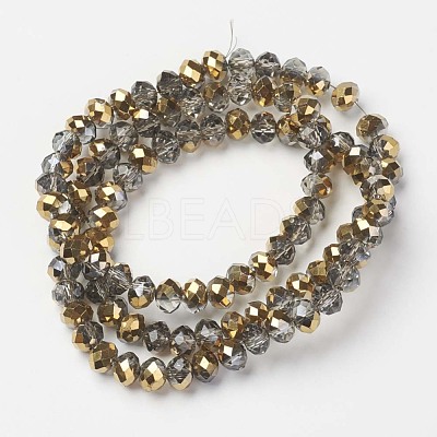 Electroplate Transparent Glass Beads Strands EGLA-A034-T2mm-O06-1