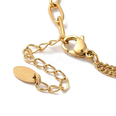 Stainless Steel Round Ball Pendant Necklace NJEW-D054-03G-1