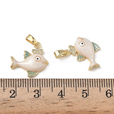 Brass Micro Pave Cubic Zirconia Pendants KK-F924-19A-G02-1