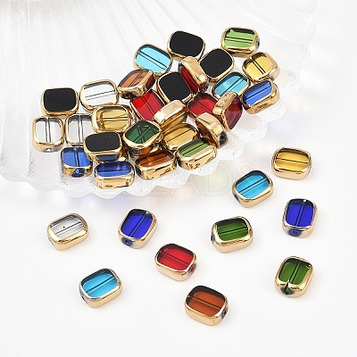 40Pcs 8 Colors Transparent Handmade Lampwork Beads LAMP-YW0004-31-1