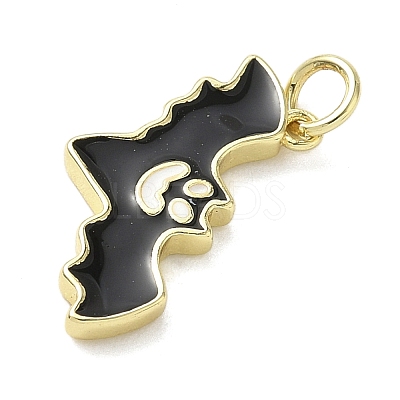 Halloween Theme Brass Enamel Pendants KK-L248-01G-01-1