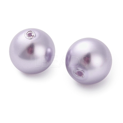 Baking Paint Pearlized Glass Pearl Round Beads HY-Q001-02B-03-1