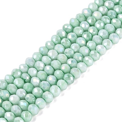 Anti-Tarnish Dyed Rondelle Glass Beads Strands LS-EGLA-T021-3mm-17-08-1