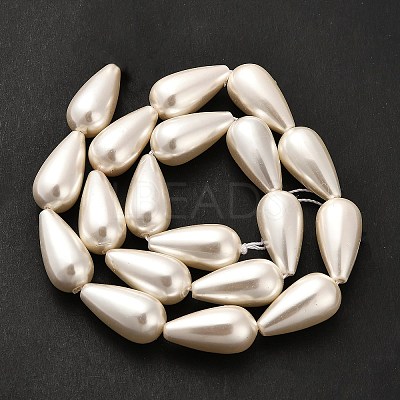 Electroplate Shell Pearl Beads Strands BSHE-G010-10x20mm-01-1