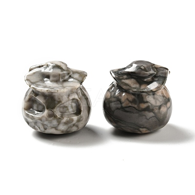 Natural Plum Blossom Jasper Figurines G-C245-06B-1