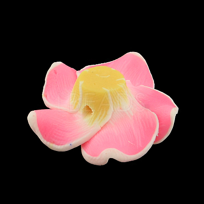 Handmade Polymer Clay 3D Flower Plumeria Beads CLAY-Q192-30mm-11-1
