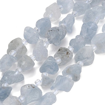 Raw Rough Natural Aquamarine Beads Strands GG-CBA0B77-A03-01-1