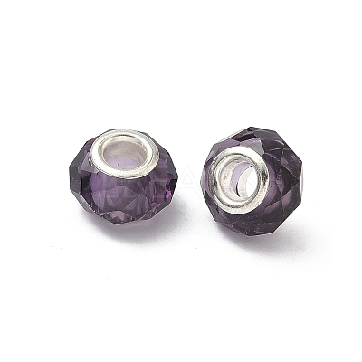 Handmade Glass European Beads GPDL25Y-07-1