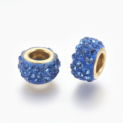 Handmade Polymer Clay European Beads CLAY-O002-01G-A-1
