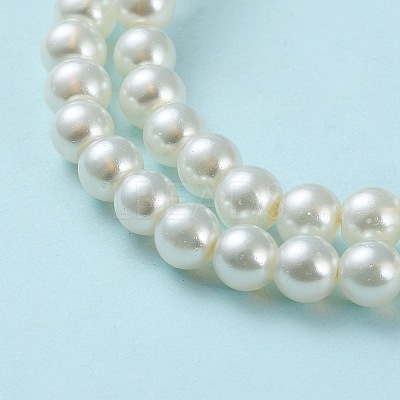 Baking Paint Pearlized Glass Pearl Round Bead Strands HY-Q003-6mm-02-1