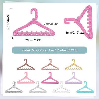 20Pcs 10 Colors 8-Hole Mini Glitter Acrylic Earring Hanger EDIS-PH0001-86-1