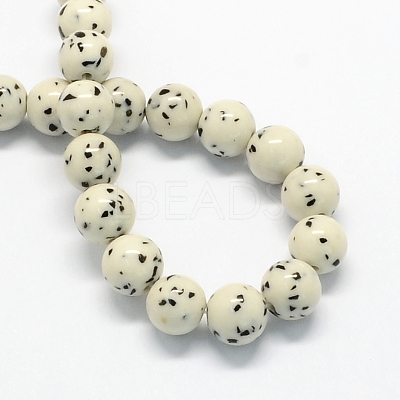 Synthetic Gemstone Beads Strands X-G-R271-8mm-Y29-1