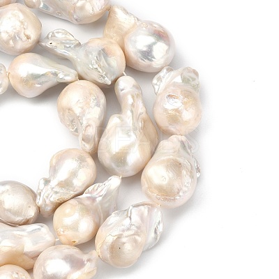Natural Baroque Pearl Keshi Pearl Beads Strands PEAR-Q015-017-1