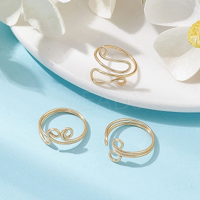 Copper Wire Wrapped Toe Open Ring RJEW-JR00621-1