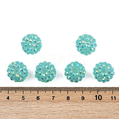 AB-Color Resin Rhinestone Beads RESI-S315-12x14-14-1