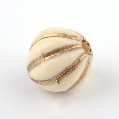 Pumpkin Plating Acrylic Beads X-PACR-Q102-200A-1