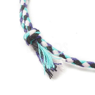 5Pcs Macrame Cotton Braided Cord Anklets Set AJEW-AN00486-04-1
