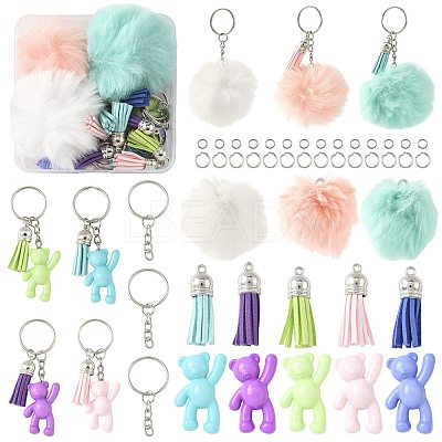 DIY Bear Keychain Making Kits DIY-FS0009-14-1