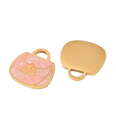 304 Stainless Steel Enamel Pendants STAS-A136-01G-04-1