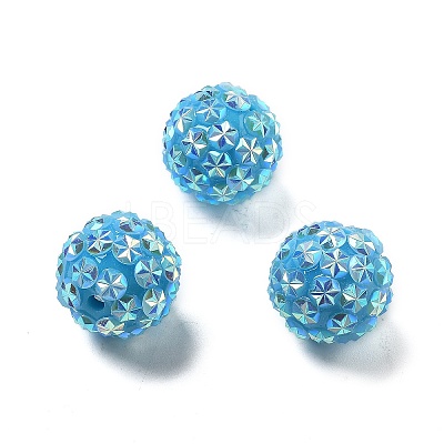 Acrylic Rhinestone Ball Beads OACR-A035-01F-1