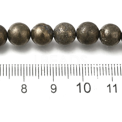 Natural Pyrite Beads Strands G-H059-A01-01-1