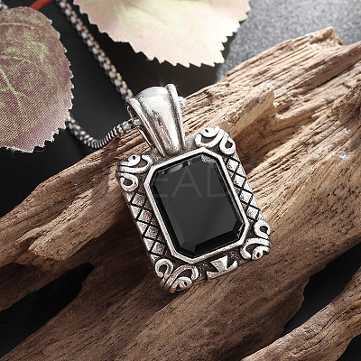 Platinum Alloy Rhinestone Pendant Necklaces FS-WG8CA3C-01-1