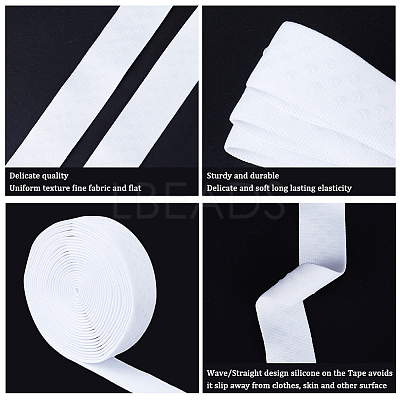 5 Yards Polyester Non-Slip Silicone Elastic Gripper Band for Garment Sewing Project FIND-WH0152-138A-01-1