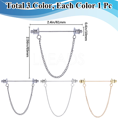 Zinc Alloy Hanging Chain Brooches FIND-GF0006-87D-1