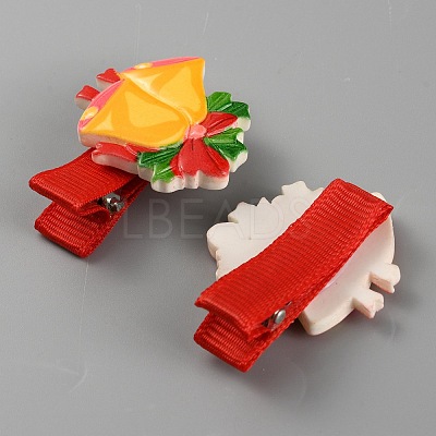 Cute Christmas Acrylic Alligator Hair Clips PHAR-WH0013-03C-1