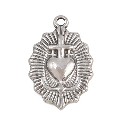 304 Stainless Steel Pendants STAS-D264-06B-P-1