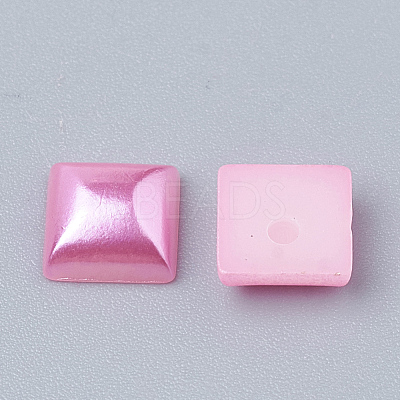 ABS Plastic Imitation Pearl Cabochons SACR-R748-6x6mm-Z6-1