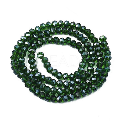 Electroplate Glass Beads Strands EGLA-A044-T2mm-B24-1