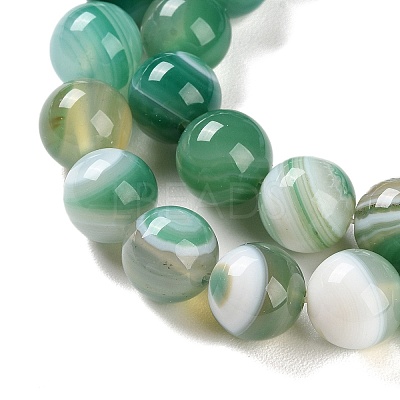 Natural Striped Agate/Banded Agate Beads Strands G-Z060-A01-C01-1