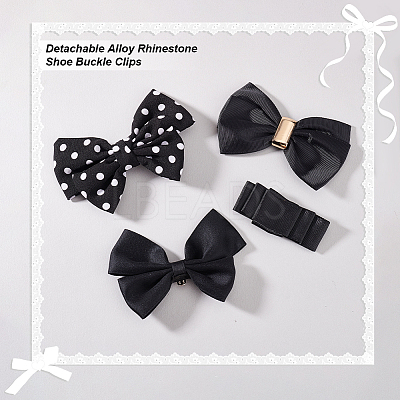 Bowknot Webbing Ribbon Shoe Decorations FIND-GA0004-33-1
