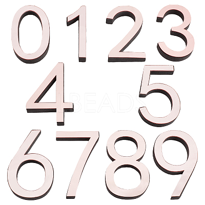 10Pcs 10 Style Acrylic Mirror Wall Stickers AJEW-CN0001-55-1