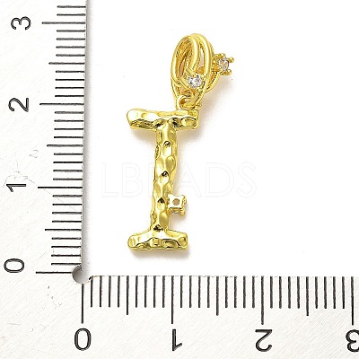 Rack Plating Brass Micro Pave Cubic Zirconia European Dangle Charms KK-L210-015G-I-1