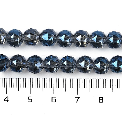 Transparent Electroplate Glass Beads Strands EGLA-N002-34C-C15-1
