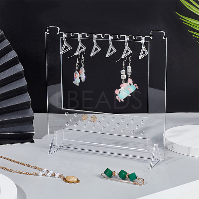 Acrylic Earring Display Stands EDIS-WH0029-86-1