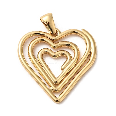Golden Plated 304 Stainless Steel Pendants STAS-L272-004G-02-1