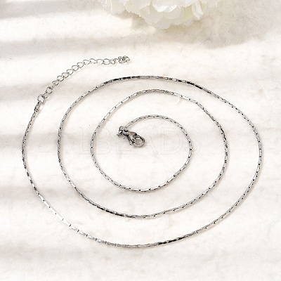 1.3MM 304 Stainless Steel Boston Link Chains Necklaces for Women Men NJEW-Z115-12P-03-1