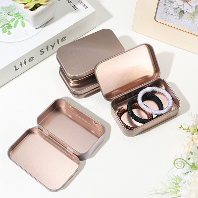4Pcs Iron Jewelry Storage Boxes with Hinged Lid CON-SP0001-20C-1