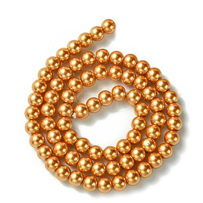 Eco-Friendly Dyed Glass Pearl Beads Strands HY-A008-6mm-RB094-1