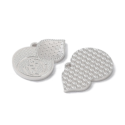 Rhodium Plated 925 Sterling Silver Pendants STER-C003-11P-1
