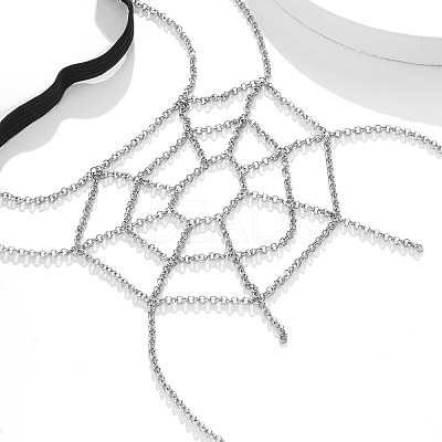 Halloween Iron Elastic Spider Web Leg Chains WGFAAE0-01-1