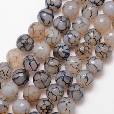 Natural Dragon Veins Agate Bead Strands G-K166-07F-12mm-15-1