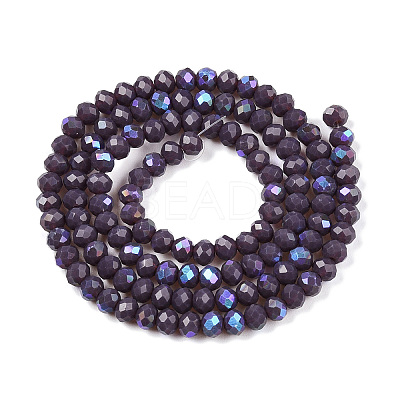 Electroplate Opaque Solid Color Glass Beads Strands LS-EGLA-A044-P3mm-L11-1